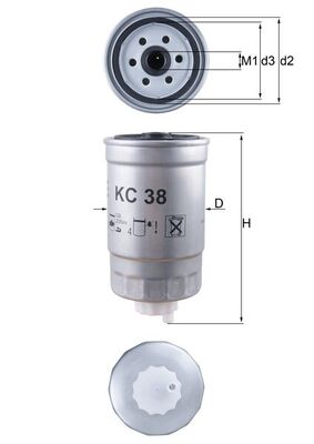 Filtru combustibil MAHLE ORIGINAL KC 38