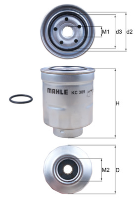 Filtru combustibil MAHLE ORIGINAL KC 389D