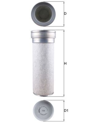 Filtru aer secundar MAHLE ORIGINAL LXS 361