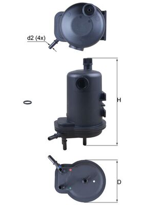 Filtru combustibil MAHLE ORIGINAL KL 633D