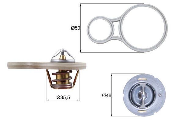 Termostat lichid racire MAHLE ORIGINAL TX 255 91