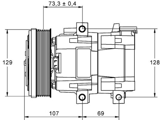 Compresor climatizare MAHLE ORIGINAL ACP855000P