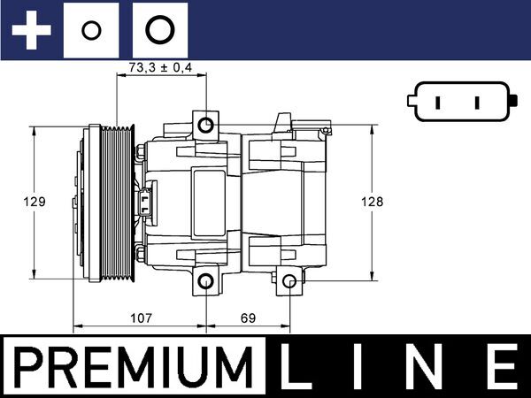 Compresor climatizare MAHLE ORIGINAL ACP 855 000P