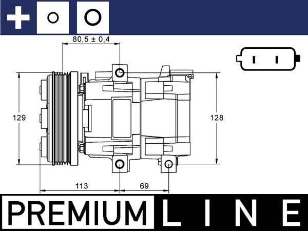 Compresor climatizare MAHLE ORIGINAL ACP 88 000P
