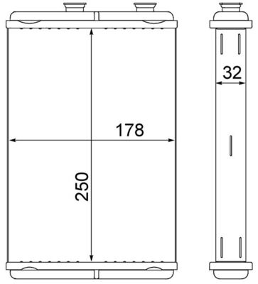 Schimbator caldura incalzire habitaclu MAHLE ORIGINAL AH 10 000S