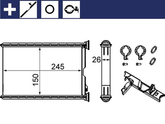 Schimbator caldura incalzire habitaclu MAHLE ORIGINAL AH 242 000S