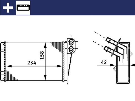 Schimbator caldura incalzire habitaclu MAHLE ORIGINAL AH 73 000S