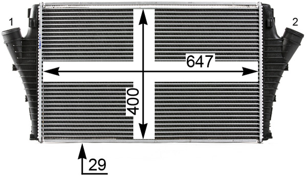 Intercooler compresor MAHLE ORIGINAL CI24000S