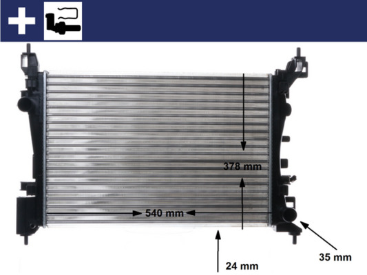 Radiator racire motor OPEL CORSA D (S07) 1.2 (L08, L68)  benzina 69 cai MAHLE ORIGINAL CR1182000S