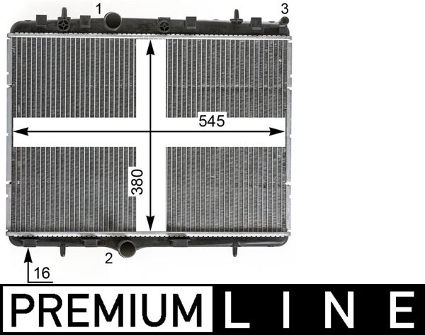 Radiator racire motor MAHLE ORIGINAL CR 2014 000P
