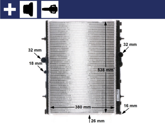 Radiator racire motor MAHLE ORIGINAL CR 31 000S