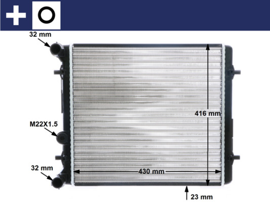 Radiator racire motor MAHLE ORIGINAL CR 367 000S