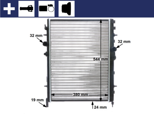 Radiator racire motor MAHLE ORIGINAL CR 515 000S