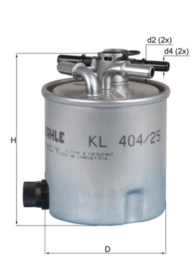 Filtru combustibil MAHLE ORIGINAL KL 404/25