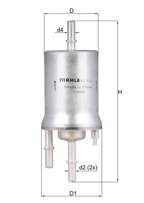 Filtru combustibil MAHLE ORIGINAL KL 572