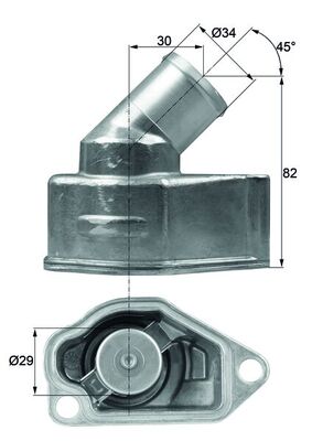 Termostat lichid racire MAHLE ORIGINAL TI 9 92