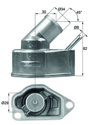 Termostat lichid racire MAHLE ORIGINAL TI 10 92
