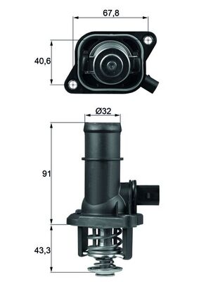 Termostat lichid racire MAHLE ORIGINAL TI 16 105