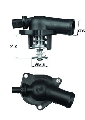 Termostat lichid racire MAHLE ORIGINAL TI 17 109