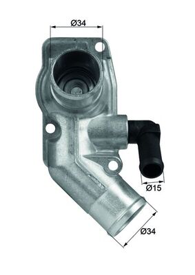 Termostat lichid racire MAHLE ORIGINAL TI 43 92D