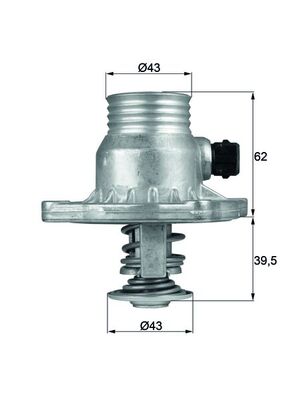 Termostat lichid racire MAHLE ORIGINAL TM 11 105