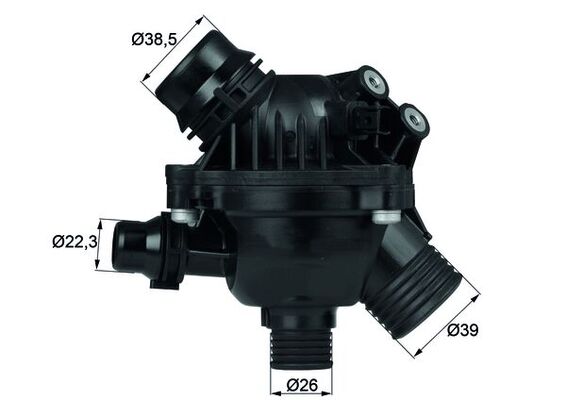 Termostat lichid racire MAHLE ORIGINAL TM 14 97
