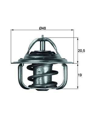 Termostat lichid racire MAHLE ORIGINAL TX 5 88D