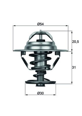 Termostat lichid racire MAHLE ORIGINAL TX 10 88D