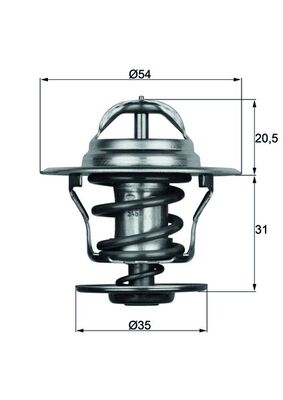 Termostat lichid racire VW TOURAN (1T1, 1T2) 1.9 TDI  diesel 105 cai MAHLE ORIGINAL TX1587D