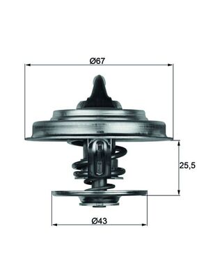 Termostat lichid racire MAHLE ORIGINAL TX 18 87D