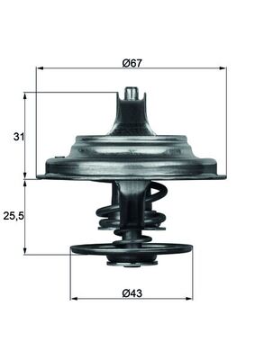 Termostat lichid racire MAHLE ORIGINAL TX 23 79D