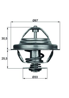 Termostat lichid racire MAHLE ORIGINAL TX 27 80D