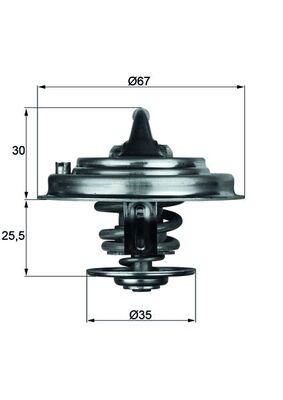Termostat lichid racire MAHLE ORIGINAL TX 34 87D
