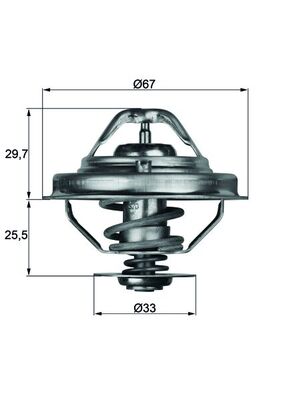 Termostat lichid racire MAHLE ORIGINAL TX 38 80D