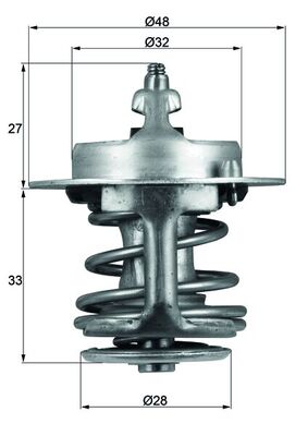Termostat lichid racire MAHLE ORIGINAL TX 63 83