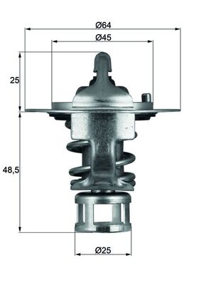 Termostat lichid racire MAHLE ORIGINAL TX 65 82
