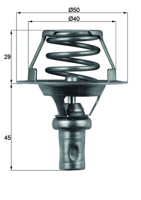 Termostat lichid racire MAHLE ORIGINAL TX 66 91D