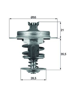 Termostat lichid racire MAHLE ORIGINAL TX 67 83D
