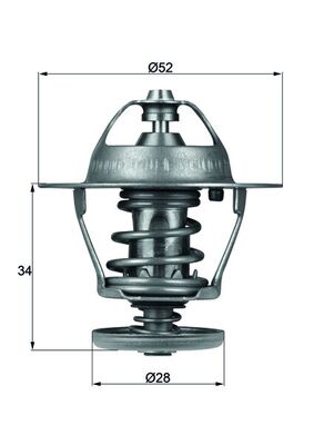 Termostat lichid racire MAHLE ORIGINAL TX 68 88D
