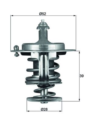 Termostat lichid racire MAHLE ORIGINAL TX 71 82D