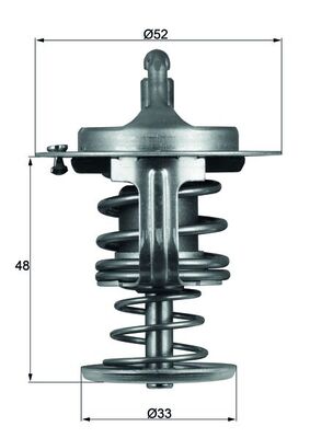 Termostat lichid racire MAHLE ORIGINAL TX 82 80D