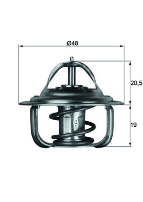 Termostat lichid racire MAHLE ORIGINAL TX 1 87D