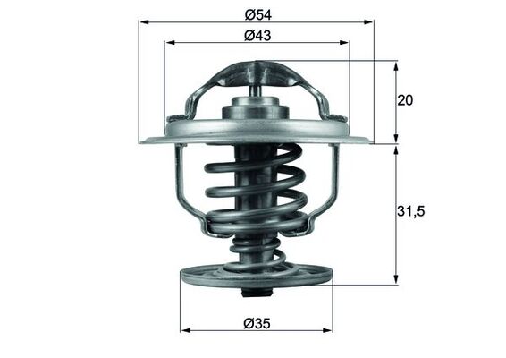 Termostat lichid racire VW TOURAN (1T1, 1T2) 1.9 TDI  diesel 105 cai MAHLE ORIGINAL TX10987D