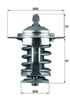 Termostat lichid racire MAHLE ORIGINAL TX 70 82