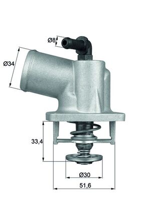 Termostat lichid racire MAHLE ORIGINAL TI 55 92D