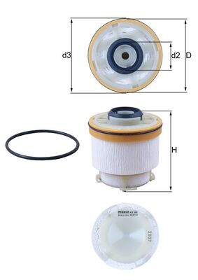 Filtru combustibil MAHLE ORIGINAL KX 586D