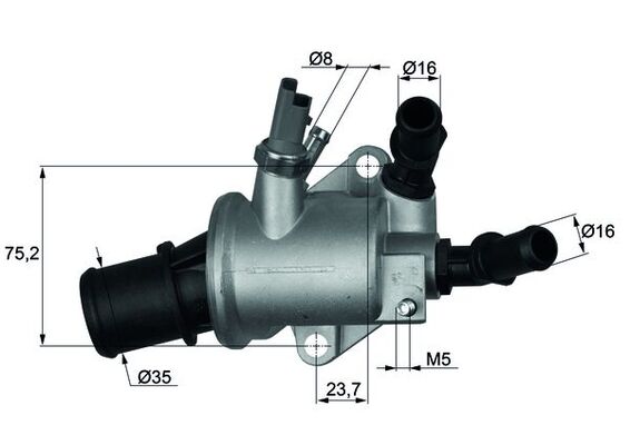 Termostat lichid racire MAHLE ORIGINAL TI 143 88