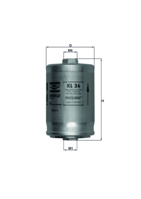 Filtru combustibil MAHLE ORIGINAL KL 36