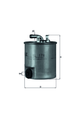 Filtru combustibil MAHLE ORIGINAL KL 174