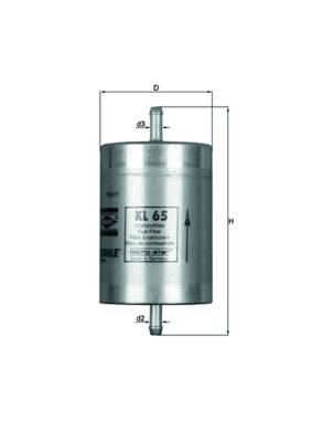 Filtru combustibil MAHLE ORIGINAL KL 65